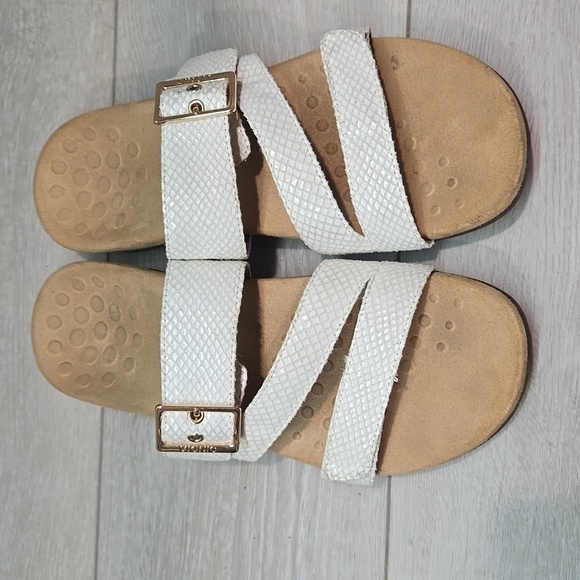 Vionic Women's Skylar Leather Strappy Sandals Flats Shoes Sz10 - Picture 3 of 9